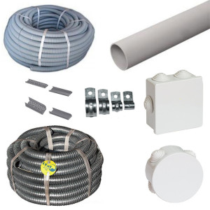 ELASTA Труба гофрированная ПВХ d=25мм2с зондом (10м) IEK